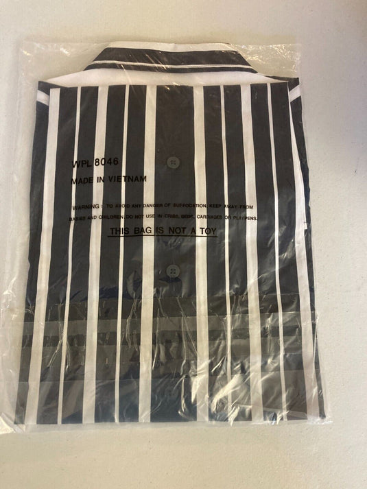 Translation missing: en.Alfani Men's All Cotton Vertical Striped Shirt in Navy-Size Large