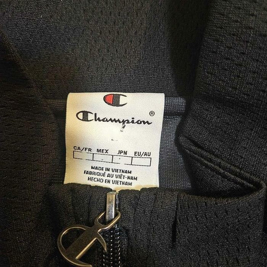 Translation missing: en.Champion Track Jacket Black Size Medium Attack Reg-Fit Mesh Full-Zip