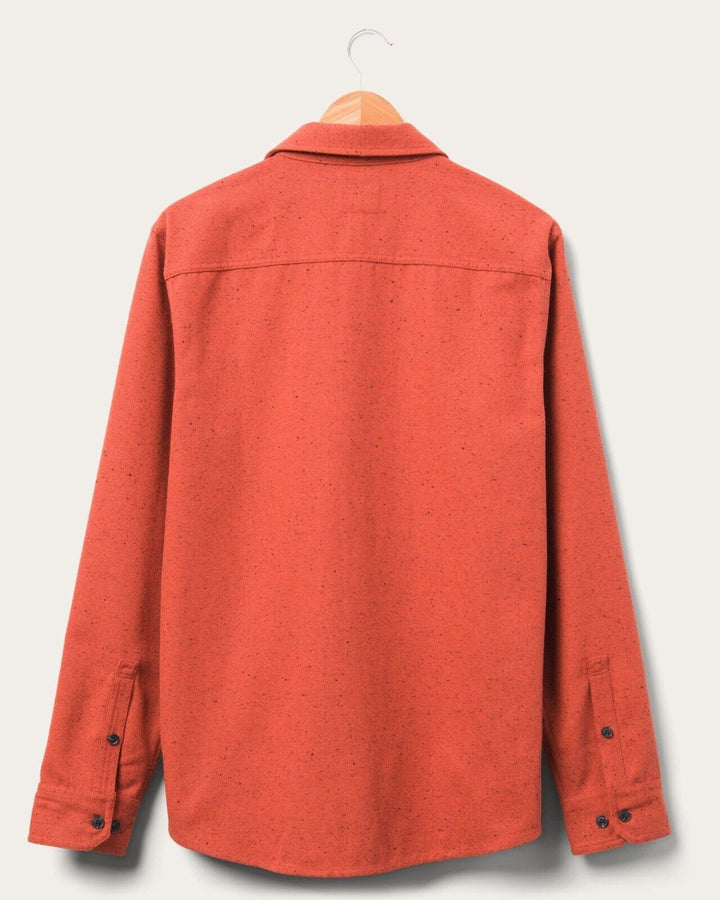 Translation missing: en.Junk Food Men's Gordy Flecked Long Sleeve Work Shirt in Siracha-Small