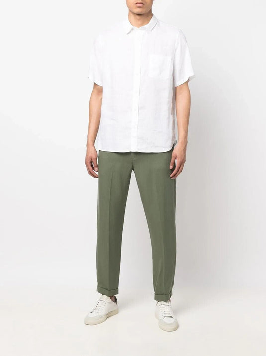Translation missing: en.Vince Men's 100% Lyocell Solid Cuffed Regular Fit Pants in Yucca Pine-Size 34