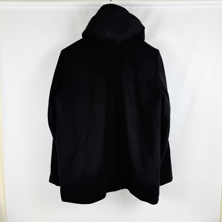 Translation missing: en.Sam Edelman Men's Hooded Wool Blend Coat With Bib - Black-Size XL
