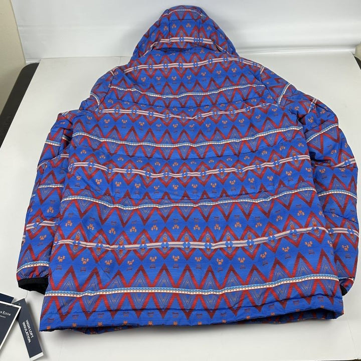 Translation missing: en.Club Room Men's Stretch Hooded Puffer Jacket Kings Patch Work Blue-XL