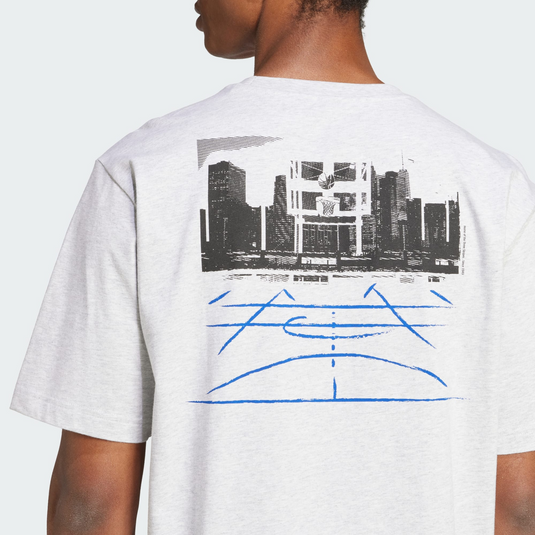 Translation missing: en.adidas Men's Photo Graphic Reg-Fit Cotton T-Shirt Light Grey Heather-2XL