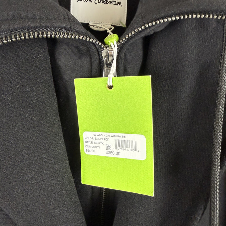 Translation missing: en.Sam Edelman Men's Hooded Wool Blend Coat With Bib - Black-Size XL