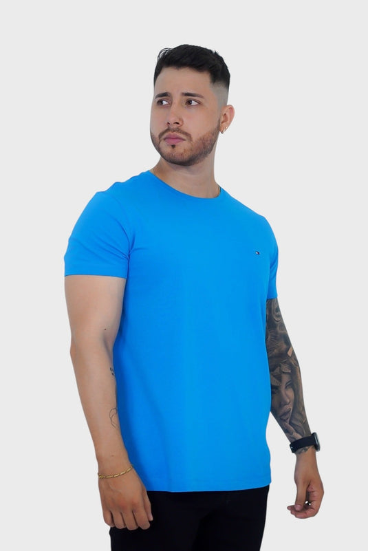 Translation missing: en.Tommy Hilfiger Men's Stretch Cotton Extra Slim-Fit T-Shirt Cerulean Aqua-Large