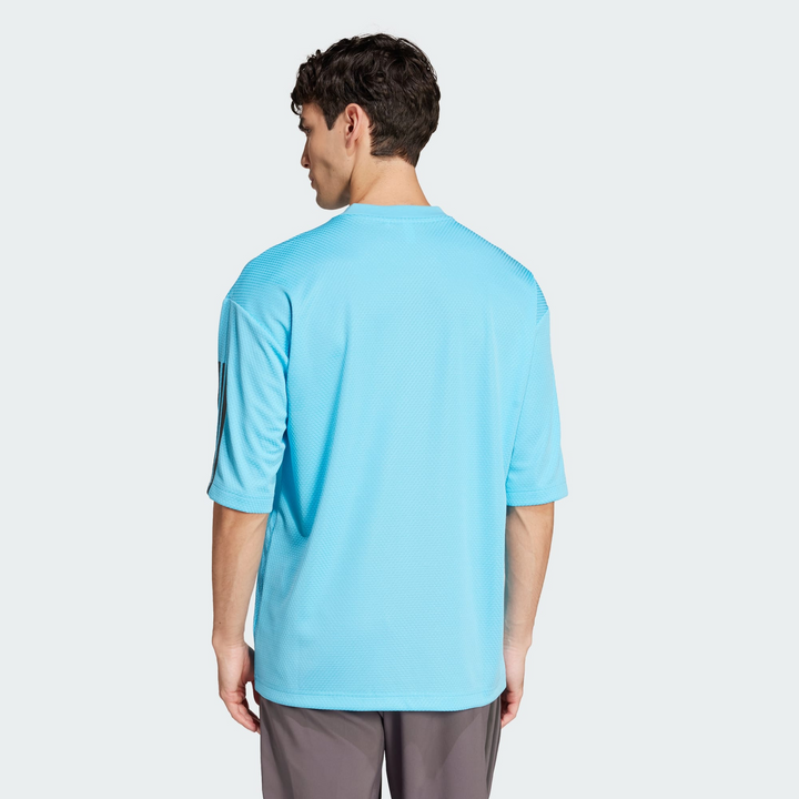 Translation missing: en.Adidas House Of Tiro Graphic Logo T-Shirt Bright Cyan Blue Black-Medium
