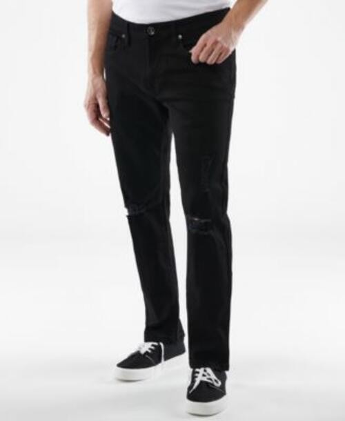 Translation missing: en.Lazer Men's Slim Fit Jeans Black 31x32 Distressed Destruction Strech