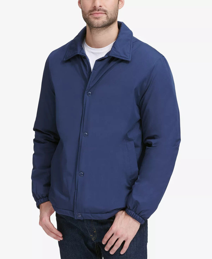 Translation missing: en.Cole Haan Men's Coaches Jacket with Sherpa-Fleece Lining in India Ink Blue-Small