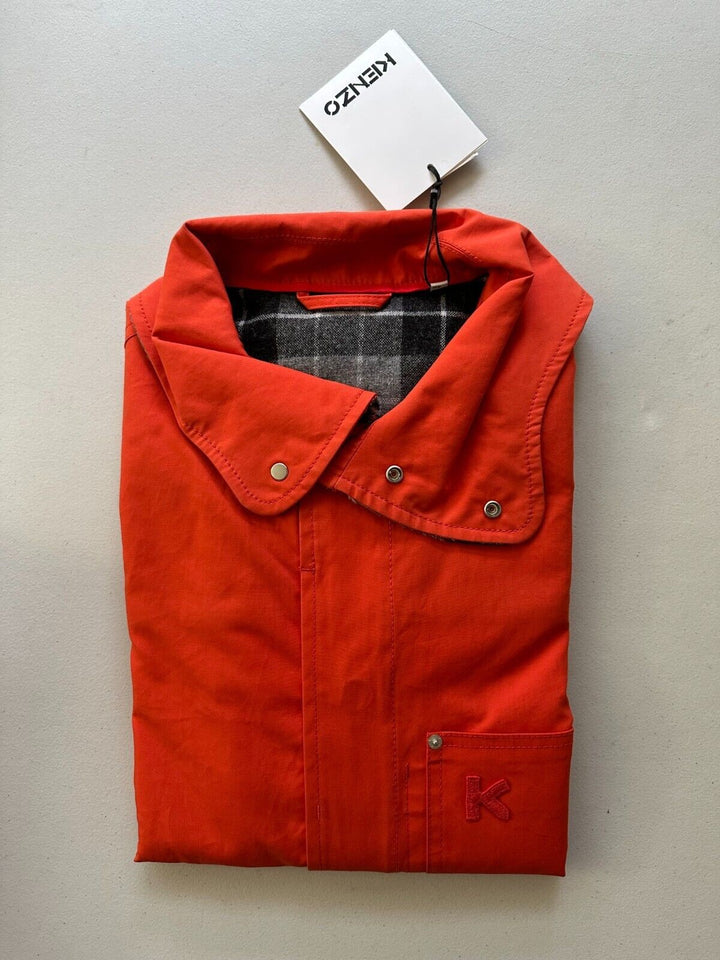 Translation missing: en.Kenzo Men's Mid Length Poppy Coat in Poppy Orange-Medium