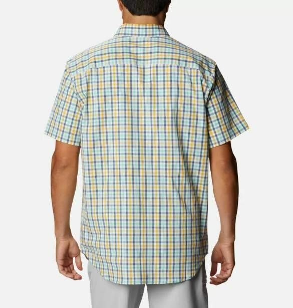 Translation missing: en.Columbia Men's Rapid Rivers II Short Sleeve Shirt in Yellow Gingham Multi-Small
