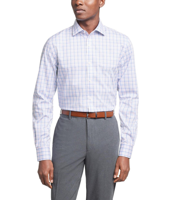 Translation missing: en.Tommy Hilfiger Dress Shirt Blue Multi 15.5 32/33 Mens FlexSlim Fit Stretch Twill
