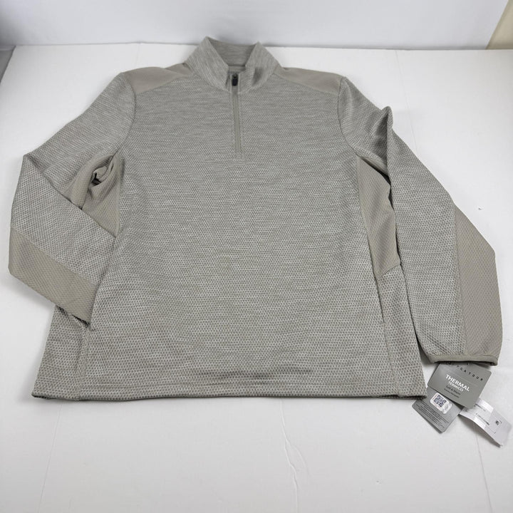 Translation missing: en.PGA Tour Golf Sweater Beige Heather Size Small Two-Tone Space-Dyed Quarter-Zip