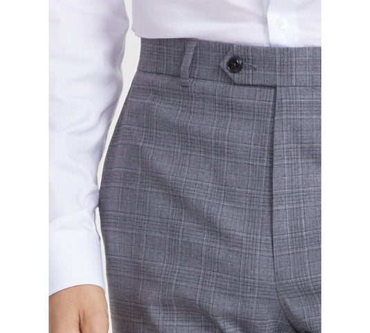 Translation missing: en.Michael Kors Marvin Men's Classic Fit Fall Pattern Pants Gray Plaid-35Wx32L