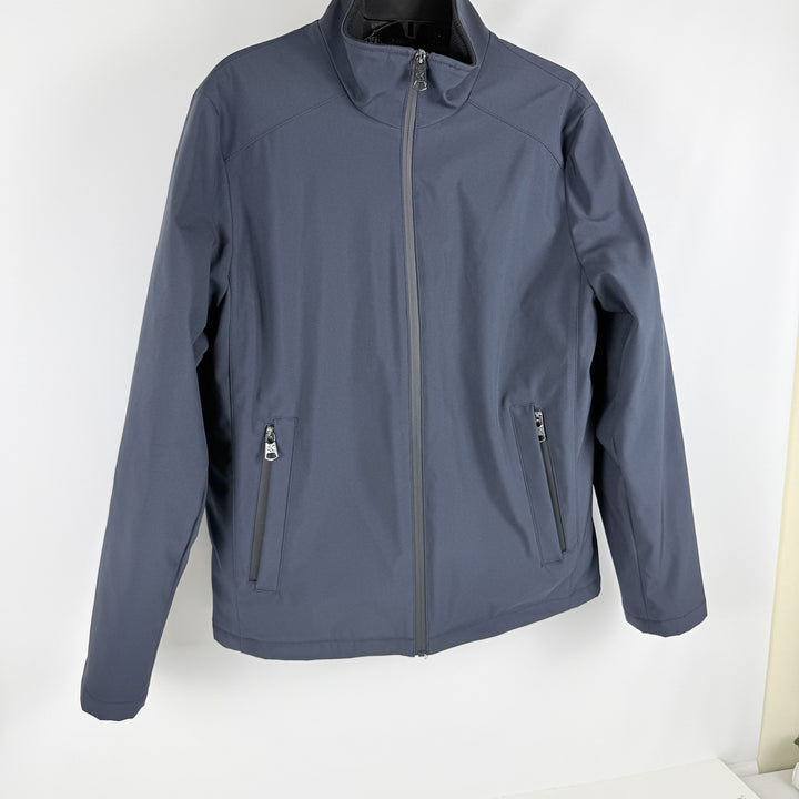 Translation missing: en.Calvin Klein Men's Full-Zip Stand-Collar Lightweight Hipster Jacket Indigo-Small