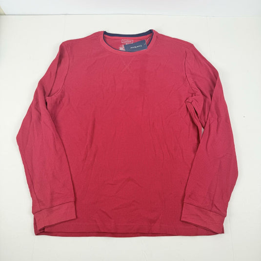 Translation missing: en.Club Room Men's Waffle Long-Sleeve T-Shirt &amp; Pajama Pant Set Jester Red-Medium