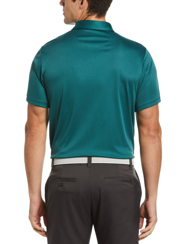 Translation missing: en.PGA Tour Men's Men's Athletic-Fit Terrain Texture Print Golf Polo Green Heron-XL