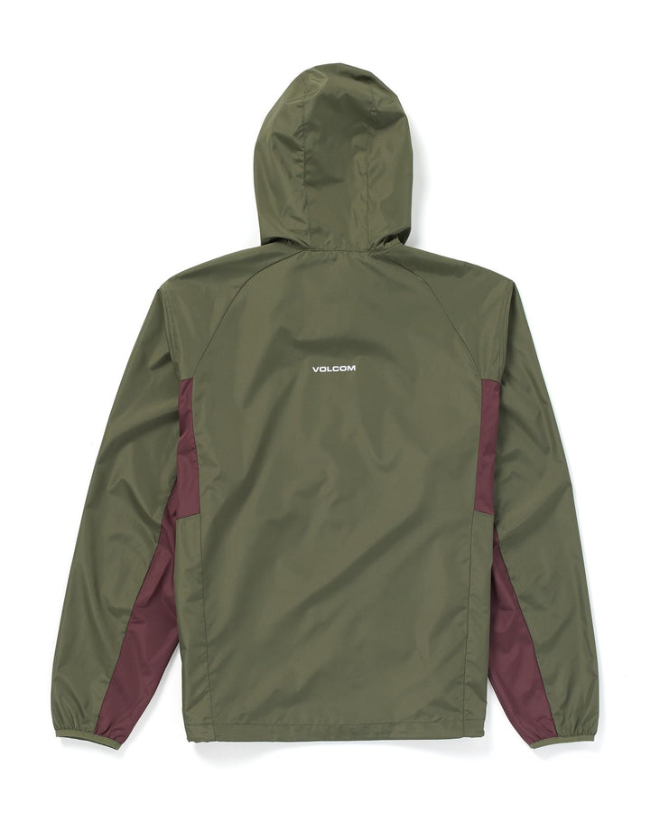Translation missing: en.Volcom Men's Wavern Water-Resistant Windbreaker Jacket Zip-Up Winter Moss, Small