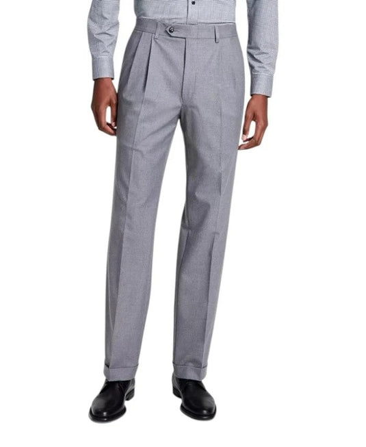 Translation missing: en.Michael Kors Men's Marina Pleated Solid Classic Fit Dress Pants Gray-38x30
