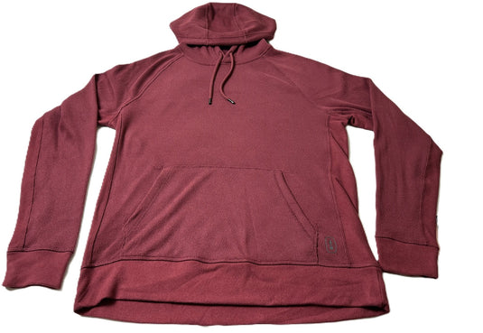 Translation missing: en.Bass Outdoor Men's Bay Stretch Waffle-Knit Hoodie in Oxblood Red-Small