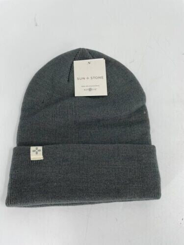 Translation missing: en.Sun + Stone Men's Tall Solid Beanie in Grey-O/S