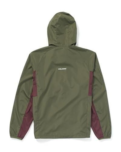Translation missing: en.Volcom Men's Wavern Water-Resistant Windbreaker Jacket Zip-Up Winter Moss, Small