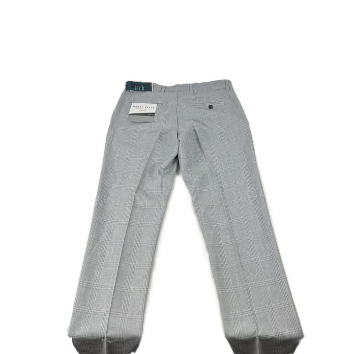 Translation missing: en.Perry Ellis Portfolio Men's Slim-Fit Flat Front Twill Pants - Light Grey-30x32