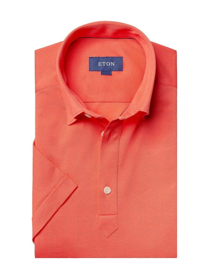 Translation missing: en.Eton Men's Contemporary-Fit Pique Polo in Pink/Red-Size 2XL