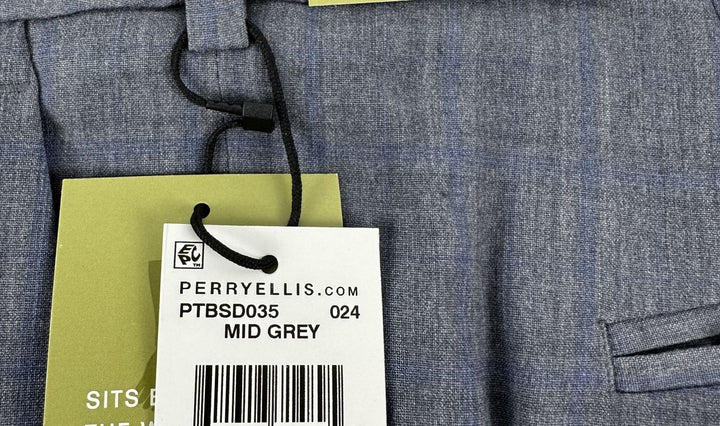 Translation missing: en.Perry Ellis Portfolio Men's Modern-Fit Resolution Dress Pants Mid Grey-34/34