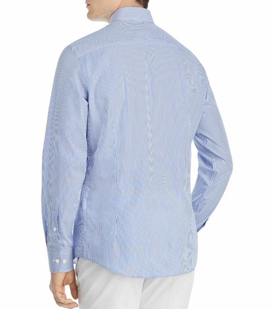 Translation missing: en.Dylan Gray Bengal Striped Classic Fit Shirt Blue/White-Size Small