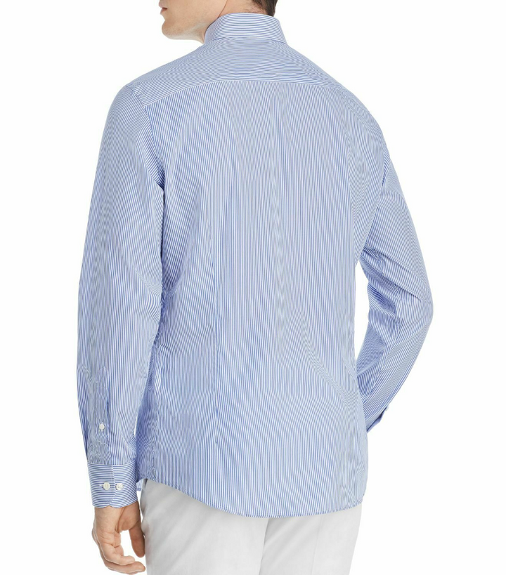 Translation missing: en.Dylan Gray Bengal Striped Classic Fit Shirt Blue/White-Size Small