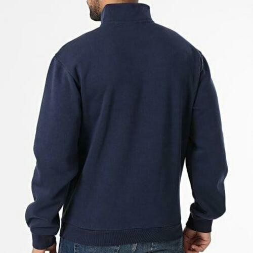 Translation missing: en.Reebok Mens Identity Quarter-Zip Fleece Sweatshirt Vector Navy Large Reg-Fit