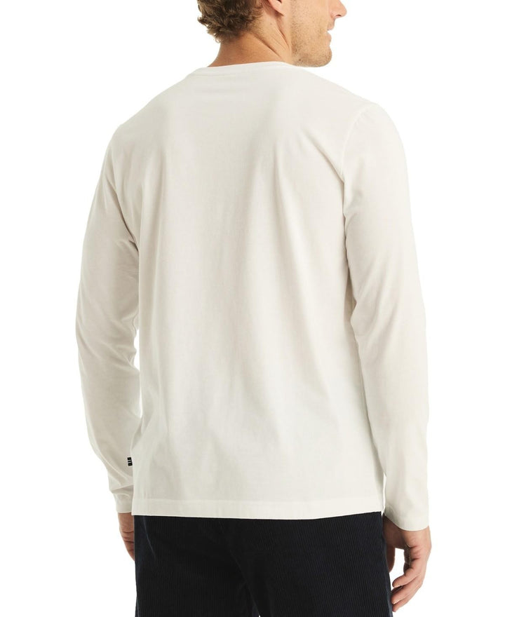 Translation missing: en.Nautica Men's Long Sleeve Crewneck Logo Graphic T-Shirt - Bright White-Small