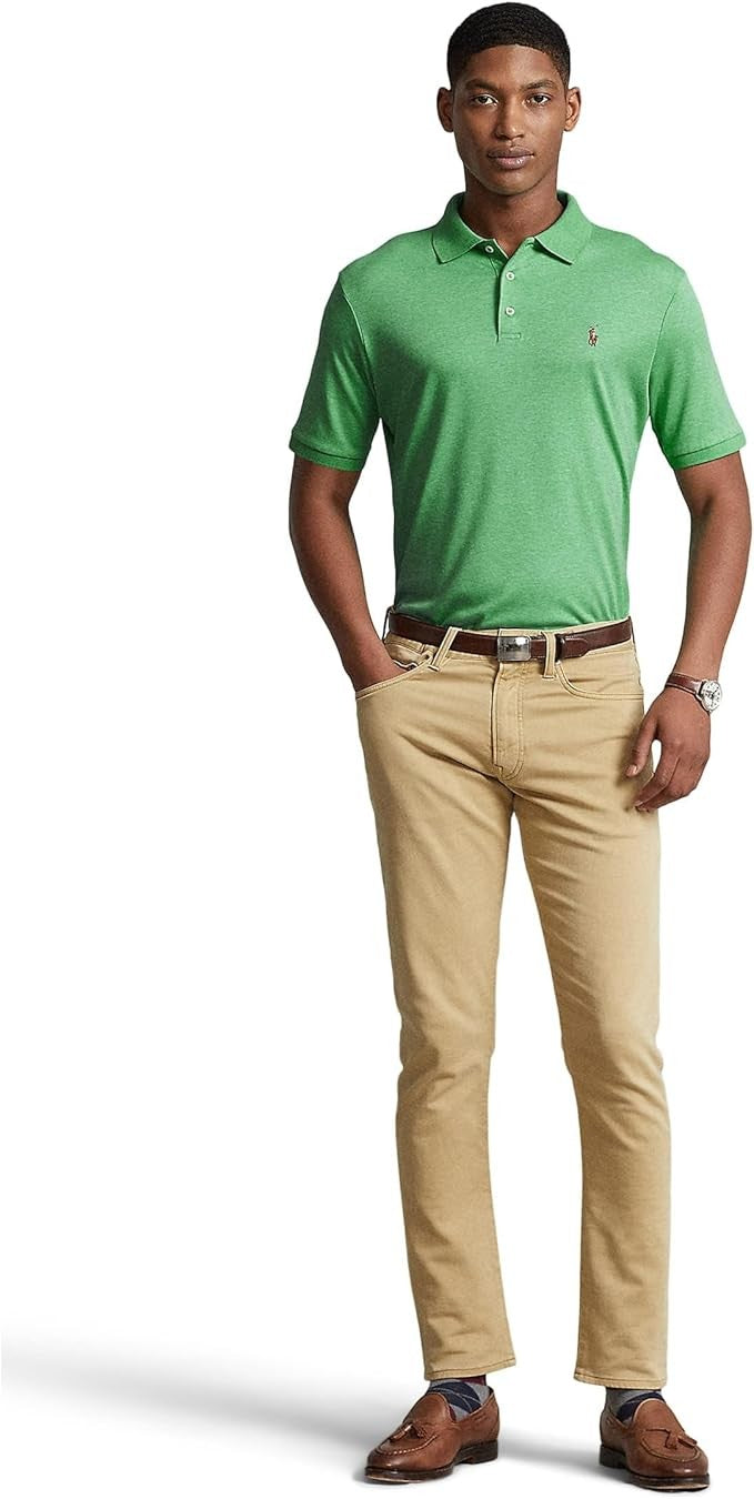 Translation missing: en.Polo Ralph Lauren Men's Classic Fit Soft Cotton Polo - Resort Green Heather-2XL