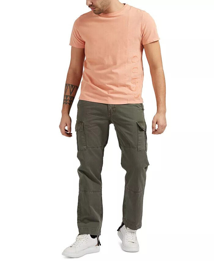Translation missing: en.Guess Men's Organic Cotton T-Shirt in Apricot Juice-Size 2XL