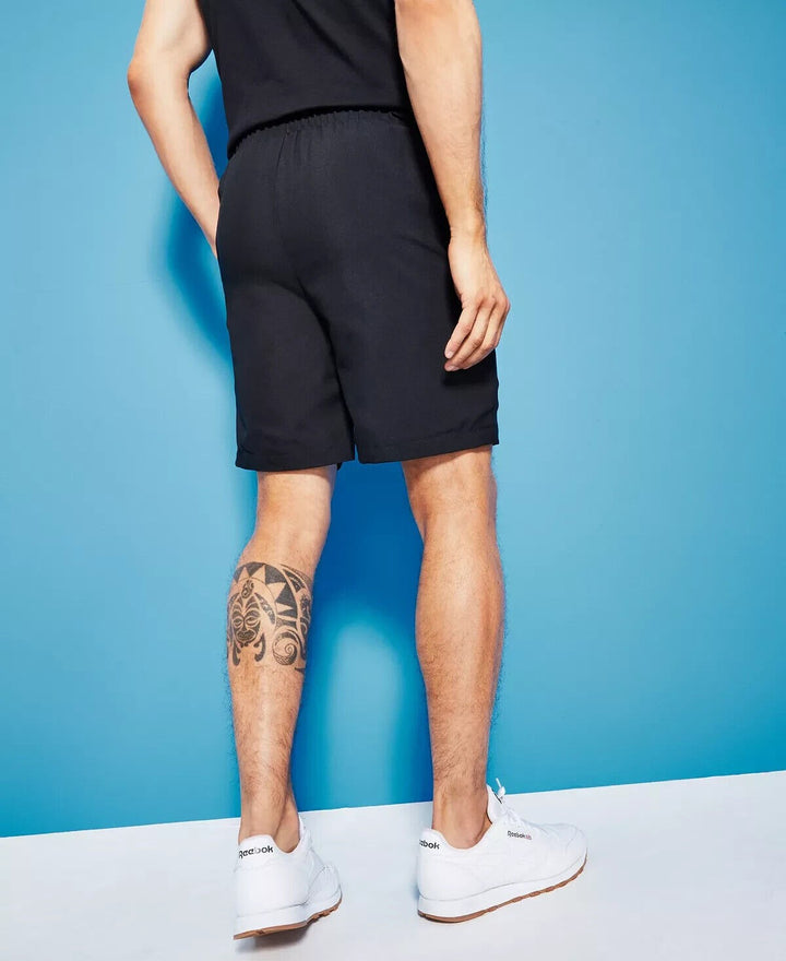 Translation missing: en.Royalty by Maluma Men's Relaxed-Fit Belted 7" Swim Trunks in Black-Large