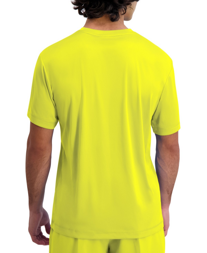 Translation missing: en.Reebok Men's Tech Performance Regular-Fit Logo T-Shirt Electric Yellow-Small