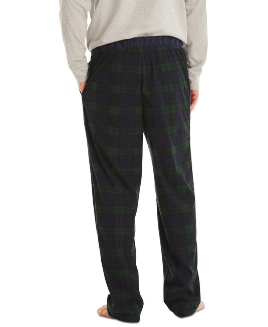Translation missing: en.Nautica Men's Classic-Fit Plaid Fleece Pajama Pants - Emraldyard Green-Small