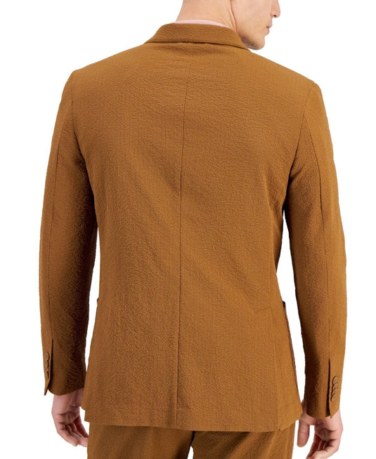 Translation missing: en.Alfani Sport Coat Mens Small 32-34 Timber Brown Classic-Fit Textured Seersucker