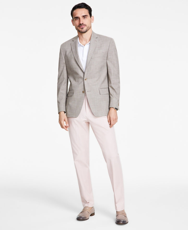 Translation missing: en.Michael Kors Kent Sport Coat Mens 42L Tan Classic-Fit Solid Fully Lined Stretch