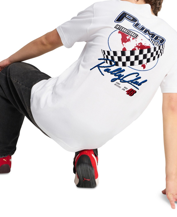 Translation missing: en.Puma Men's Moto Semi-Rubber Print Graphic T-Shirt - White-2XL