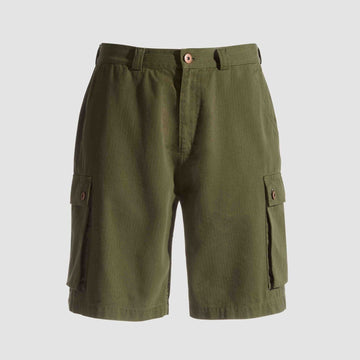 Translation missing: en.Sun + Stone Mens Ouigi Theodore Cargo Shorts in Ivy Green-Size 34