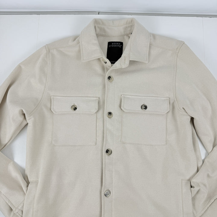 Translation missing: en.Essex Crossing Men's Shirt Jacket Size Medium Beige Overshit Stretch Pockets