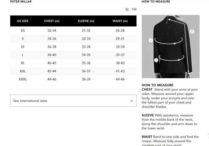 Translation missing: en.Peter Millar Mens Crown Crafted Solstice Tailored Chore Coat Blue MS24XZ67-Small