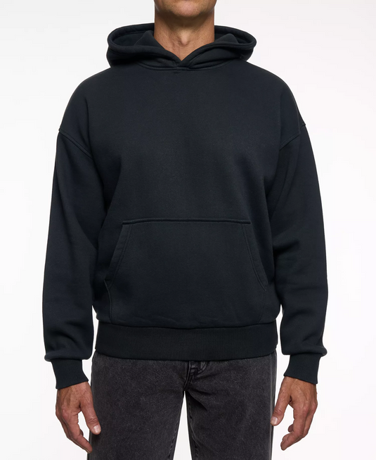 Translation missing: en.Lazer Men's Loose-Fit Pull-On Hoodie Cotton Blend Washed Black-Size Small
