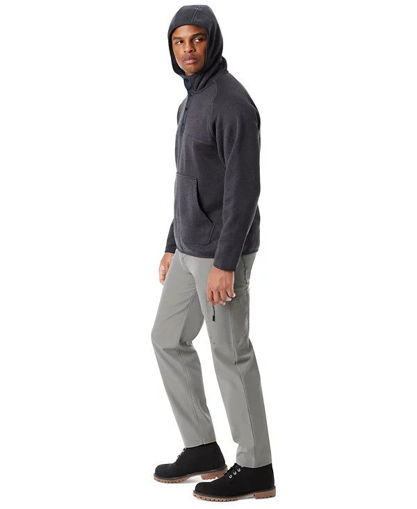 Translation missing: en.Bass Outdoor Hoodie Men's Large Black Beauty Regular-Fit Mixed-Media 1/4-Snap