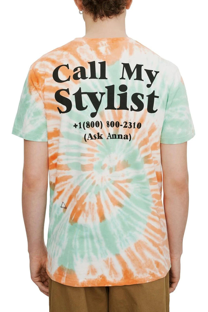 Translation missing: en.Eleven Paris Men's Call My Stylist Tie Dye T-Shirt in Subtle Green Tie Dye-Large