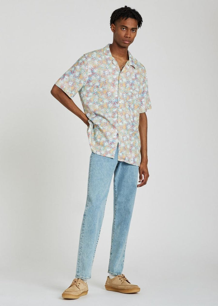 Translation missing: en.Ps Paul Men's Smith Floral Print Regular Fit Camp Shirt Multicolor-Size Large
