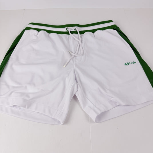 Translation missing: en.All Good Things Are Welcome Here Volley Shorts 6.5 Inseam White/Green-2XL