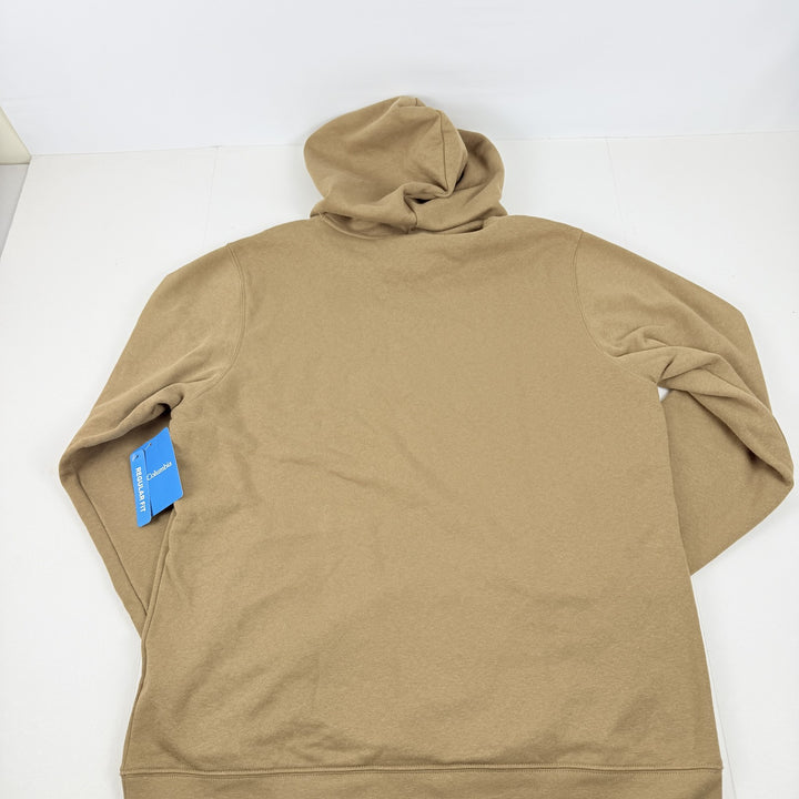 Translation missing: en.Columbia Men's Trek Sleeve Logo Hoodie Cotton Blend in Delta Brown-Size Medium