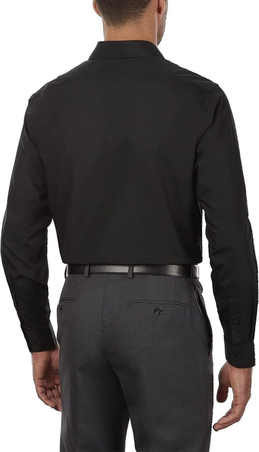 Translation missing: en.Alfani Men's Stretch Modern Solid Shirt Deep Black - Large